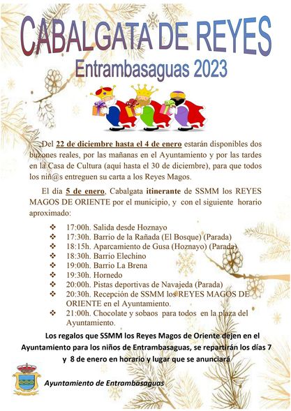 Cabalgata de Reyes 2023 – Entrambasaguas