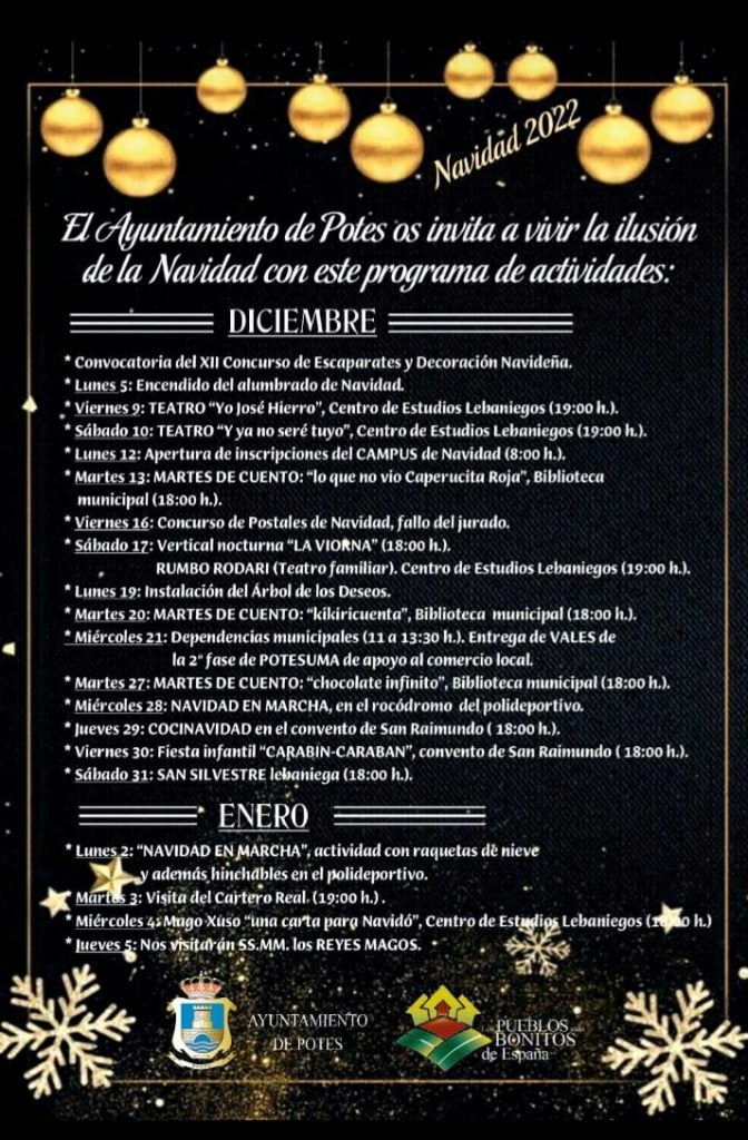 Programación Navidad Potes 2022