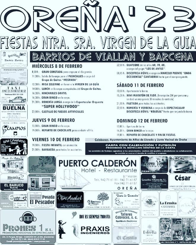 Fiestas Nuestra Señora de la Guia Orenia 2023