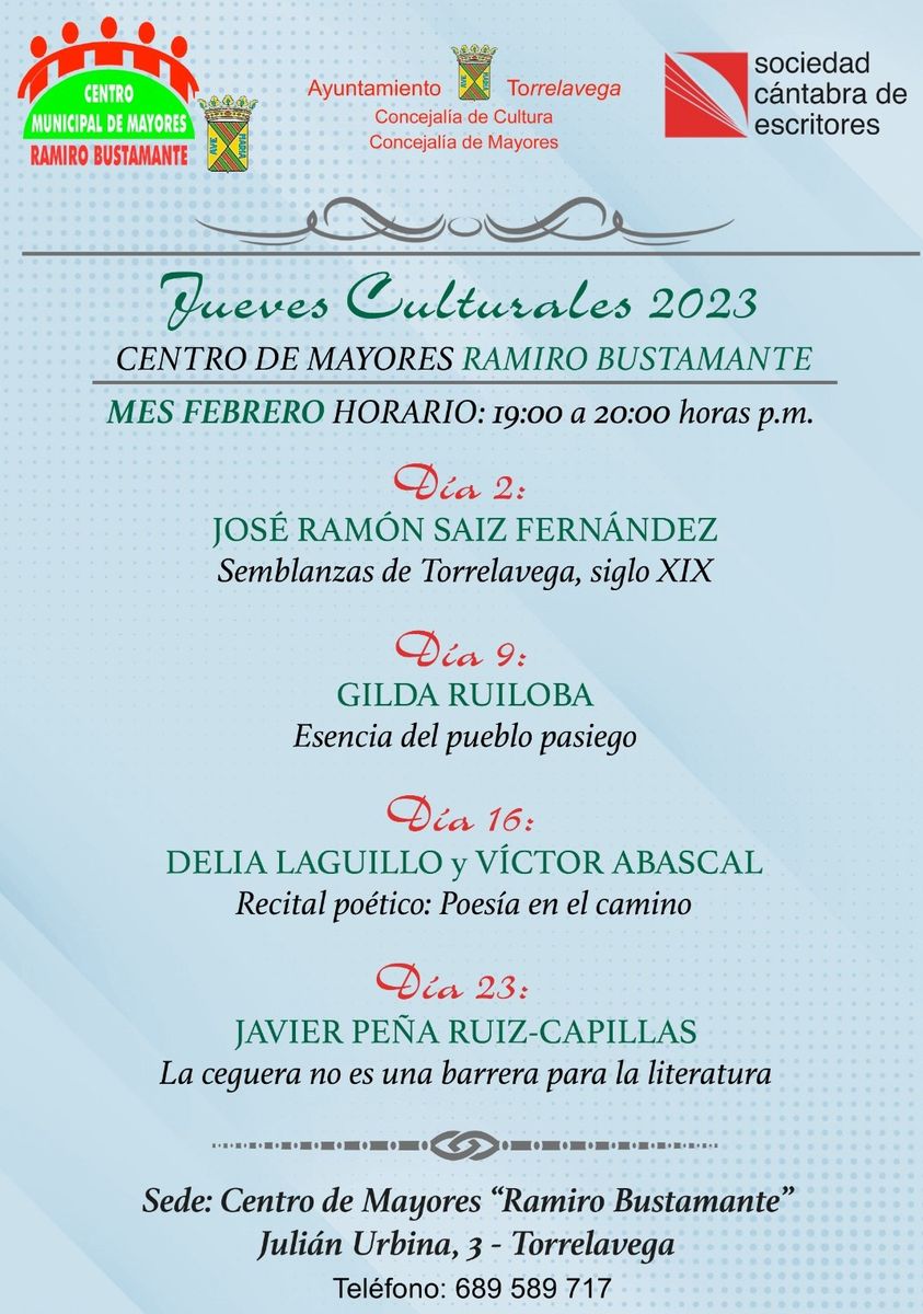 Jueves Culturales - Centro de Mayores Ramiro Bustamante