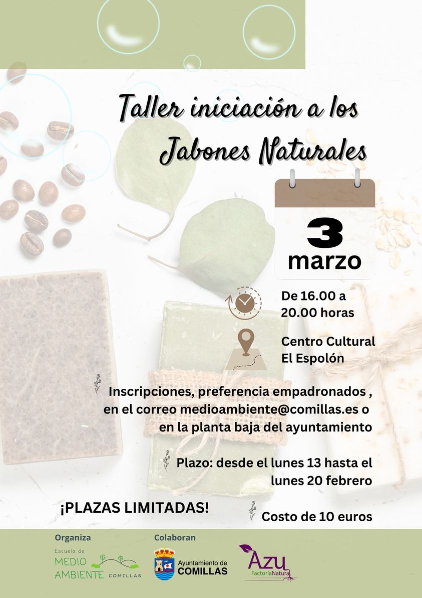 Taller de Iniciación de Jabones Naturales – 3 Marzo