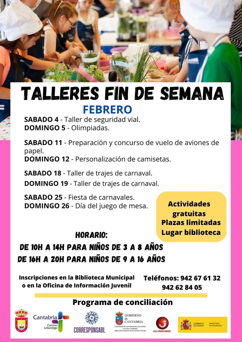 Talleres Fin de Semana - Febrero 2023 - Ampuero