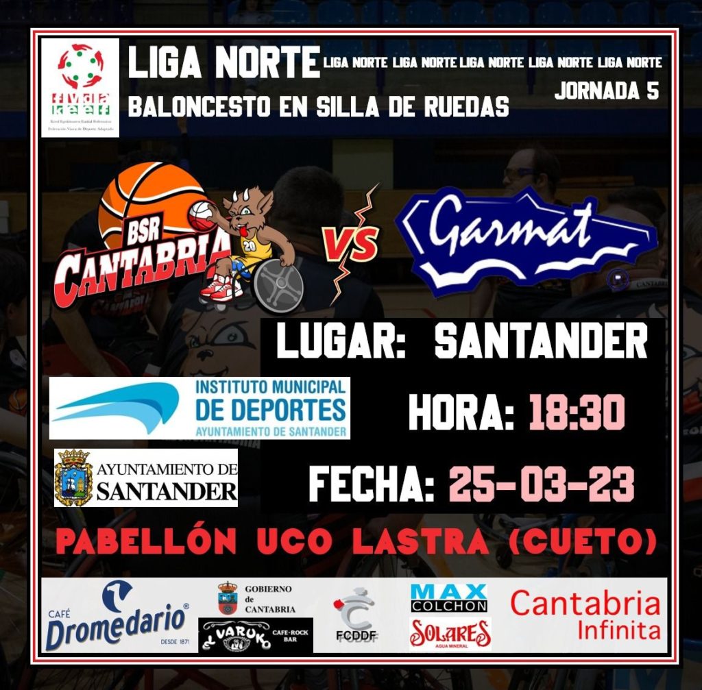 Partido de Basket en silla de ruedas. Bsr Cantabria Vs Garmat Avilés