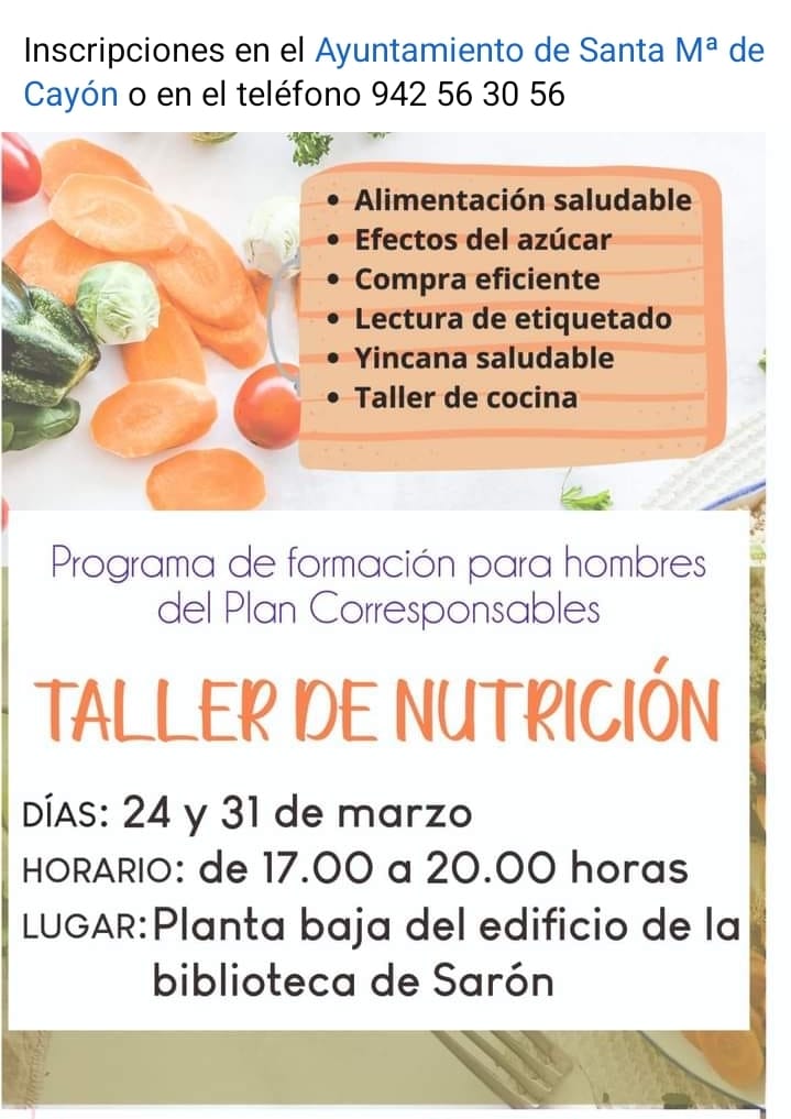 TALLER DE NUTRICIÓN – 31 Marzo