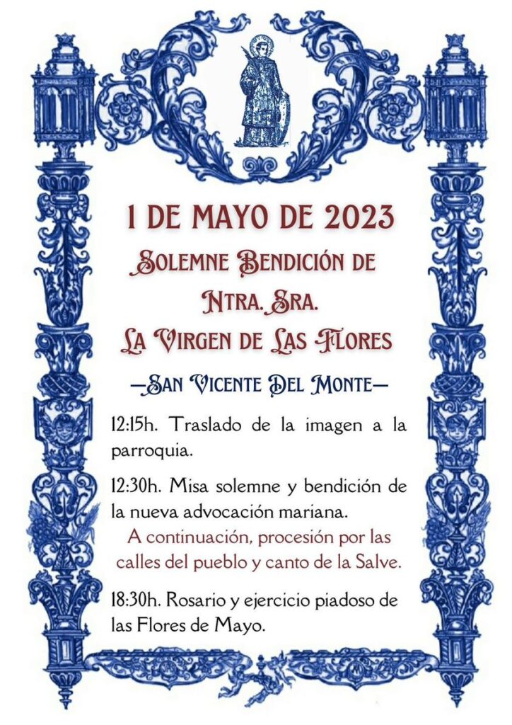 Bendición de la nueva imagen de la Virgen de las Flores