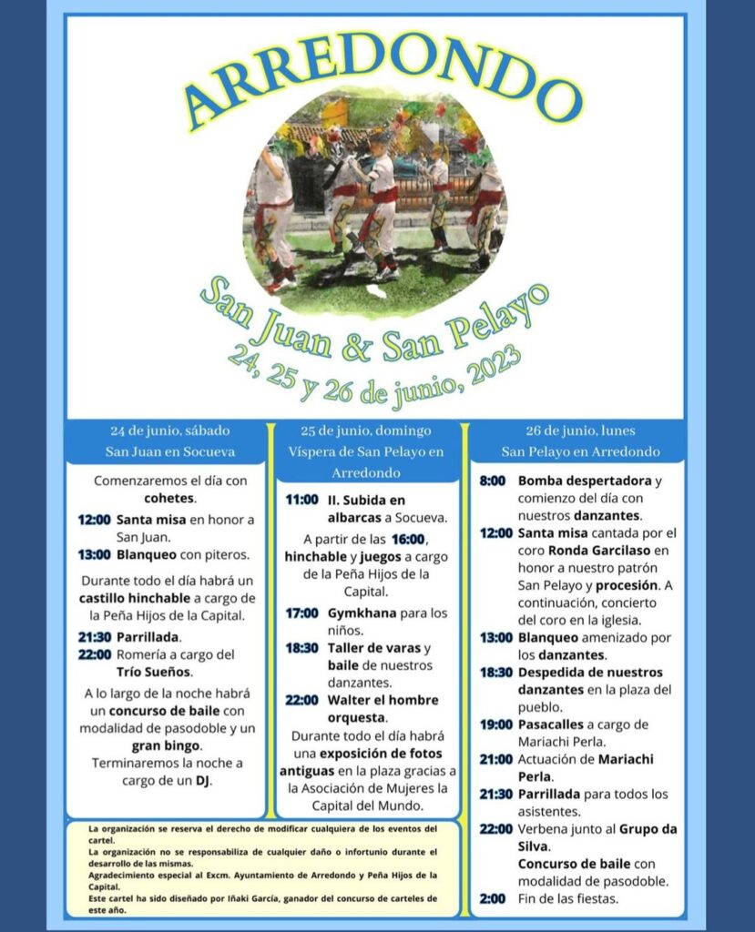 Fiestas de San Juan y San Pelayo Arredondo 2023