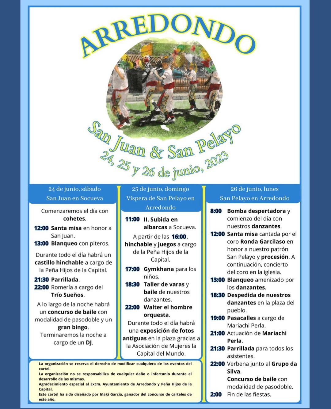 Fiestas de San Juan y San Pelayo Arredondo 2023