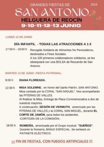 Fiestas de San Antonio – Helguera de Reocín 2023
