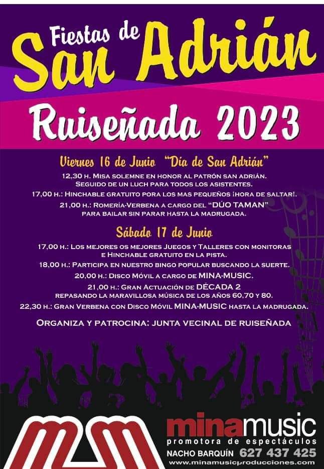 Fiestas de San Adrián Ruiseñada 2023