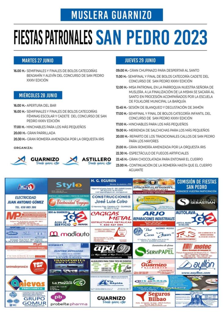 Fiestas Patronales San Pedro Muslera 2023
