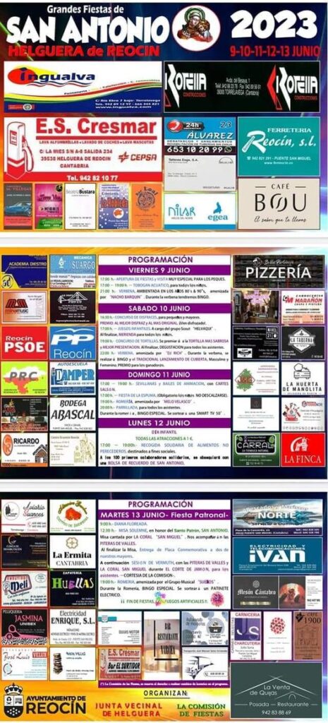 Fiestas de San Antonio – Helguera de Reocín 2023
