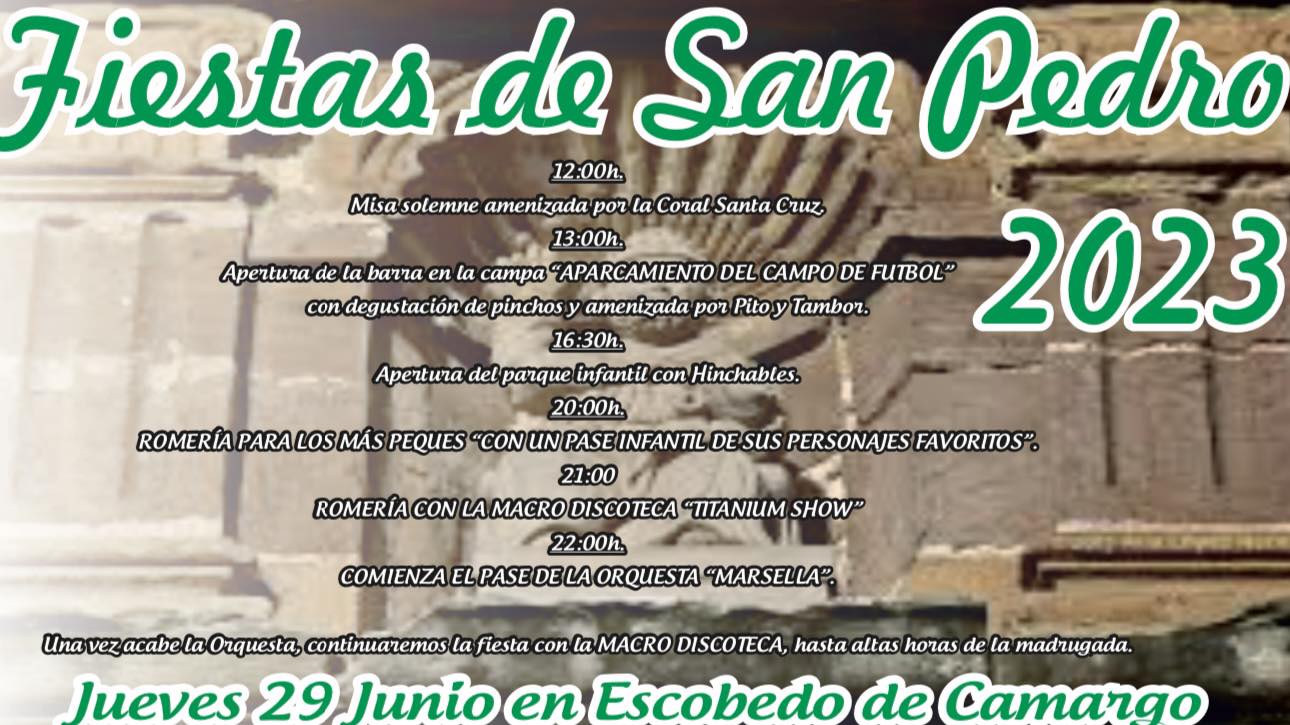 Fiestas de San Pedro Escobedo de Camargo 2023