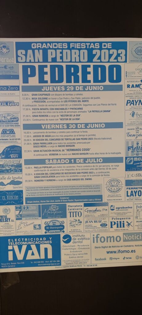 Fiestas de San Pedro Pedredo 2023