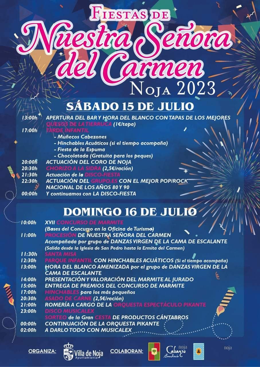 Fiestas de Nuestra Señora del Carmen Noja 2023