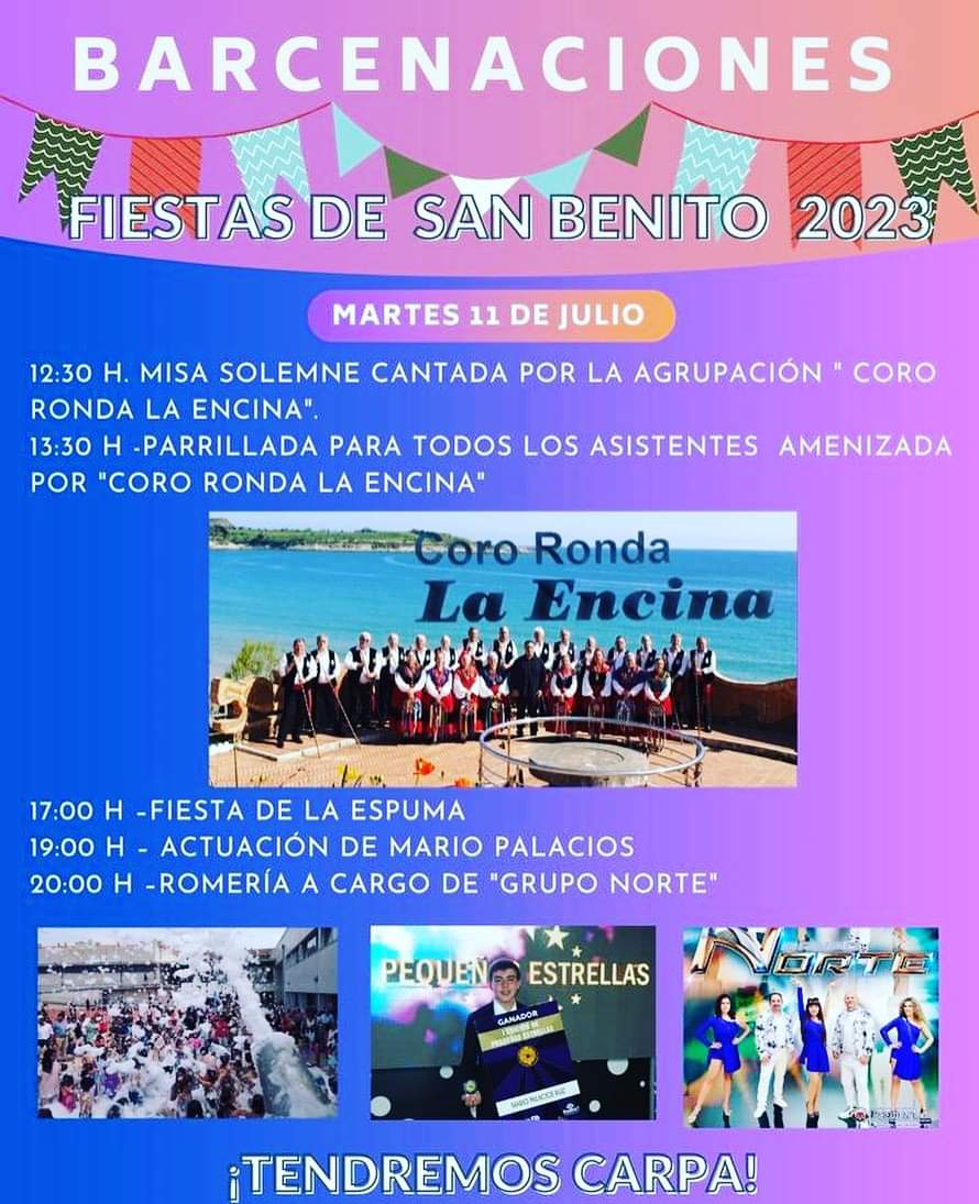 Fiestas de San Benito Barcenaciones 2023