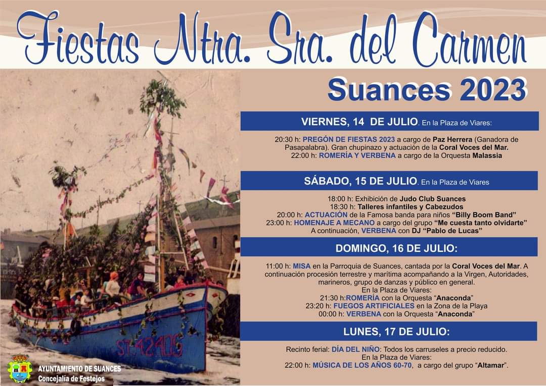 Fiestas de Nuestra Señora del Carmen Suances 2023