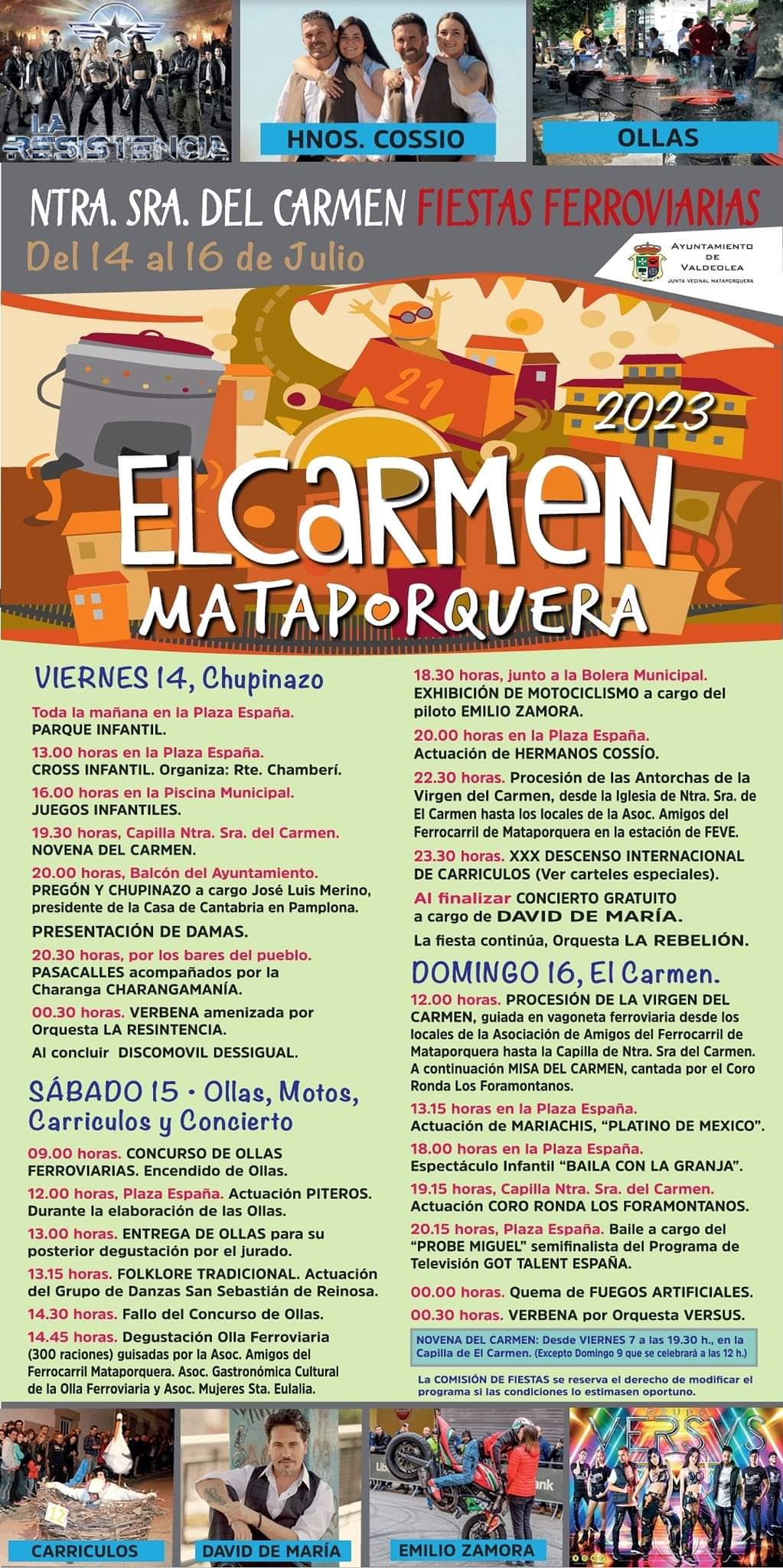 Fiestas del Carmen Mataporquera 2023