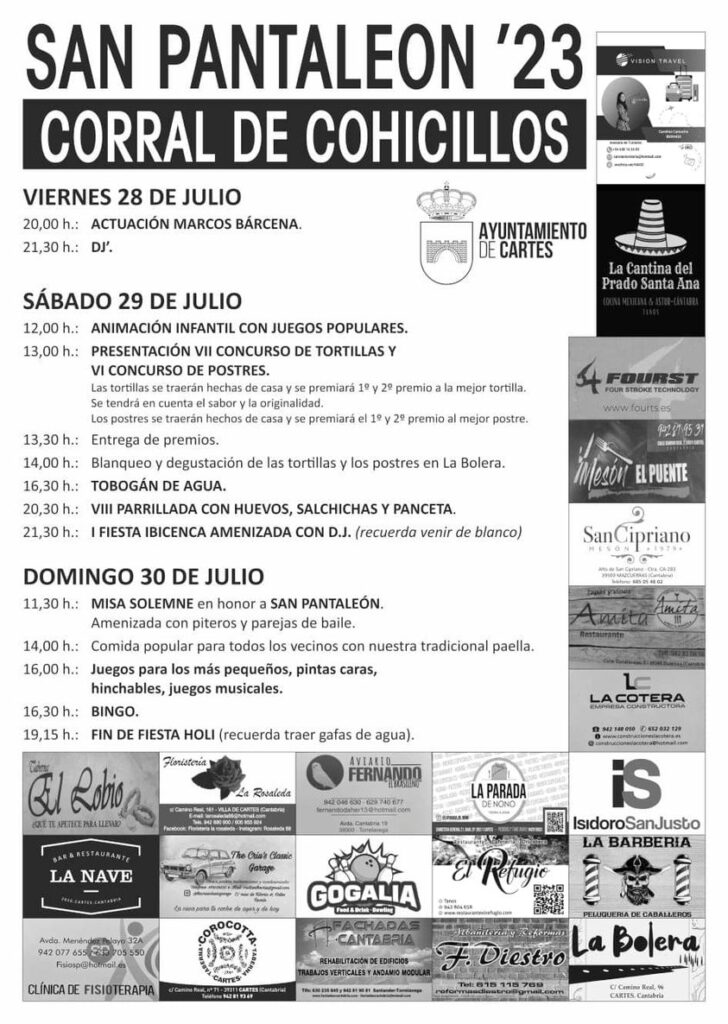 Fiestas de San Pantaleón – Corral de Cohicillos 2023