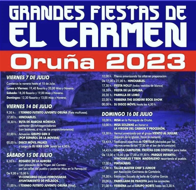 Fiestas del Carmen Oruña 2023