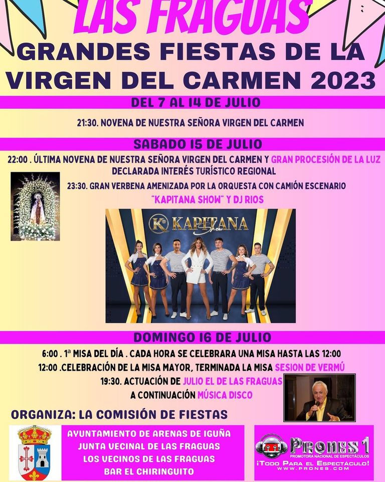 Grandes Fiestas de la Virgen del Carmen 2023 – Las Fraguas