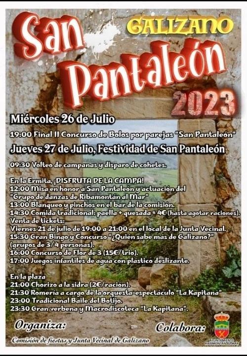 Fiestas de San Pantaleón Galizano 2023