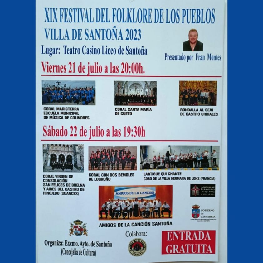 XIX Festival de Folklore de los Pueblos – Villa de Santoña 2023