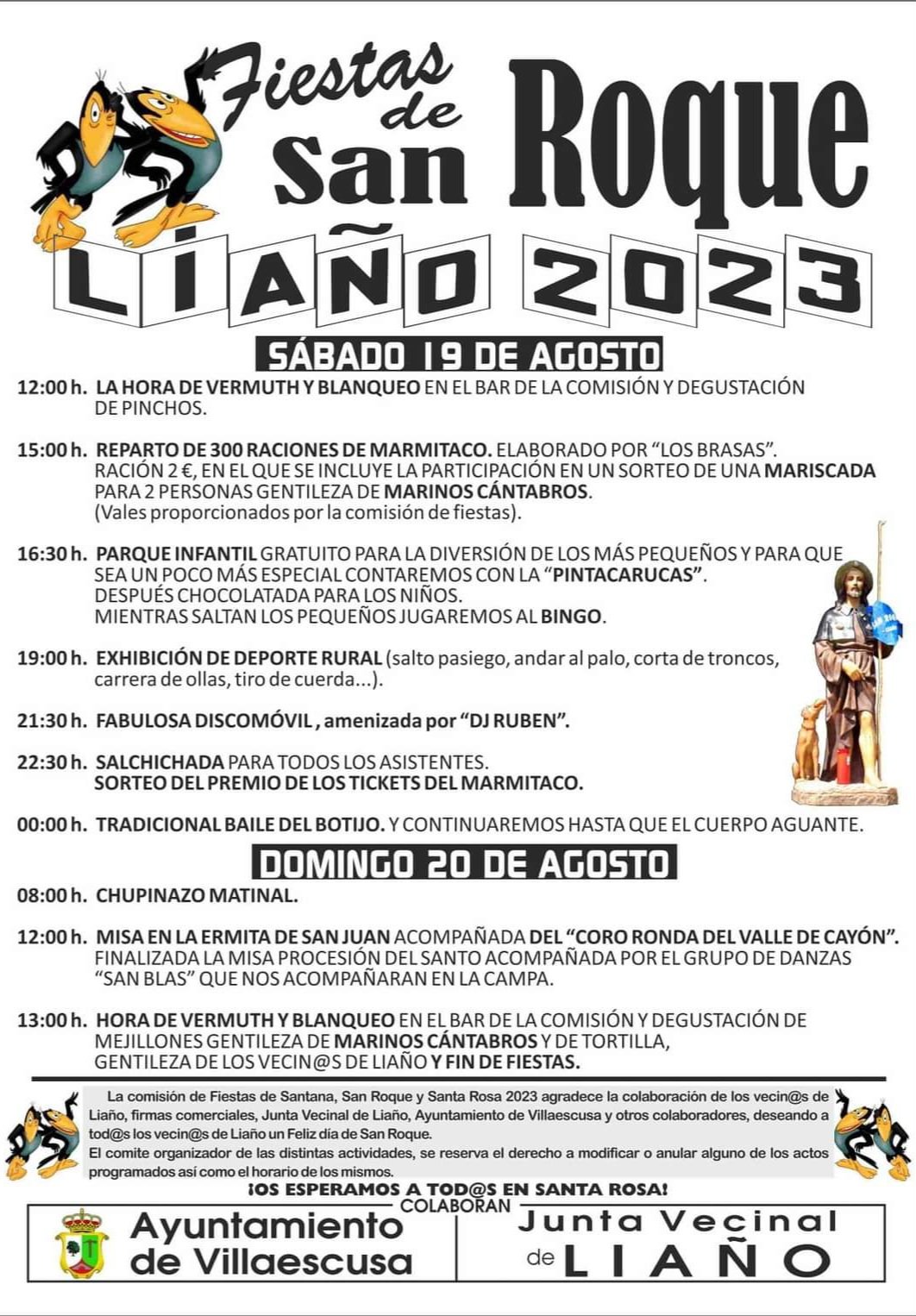 Fiestas de San Roque Liaño 2023