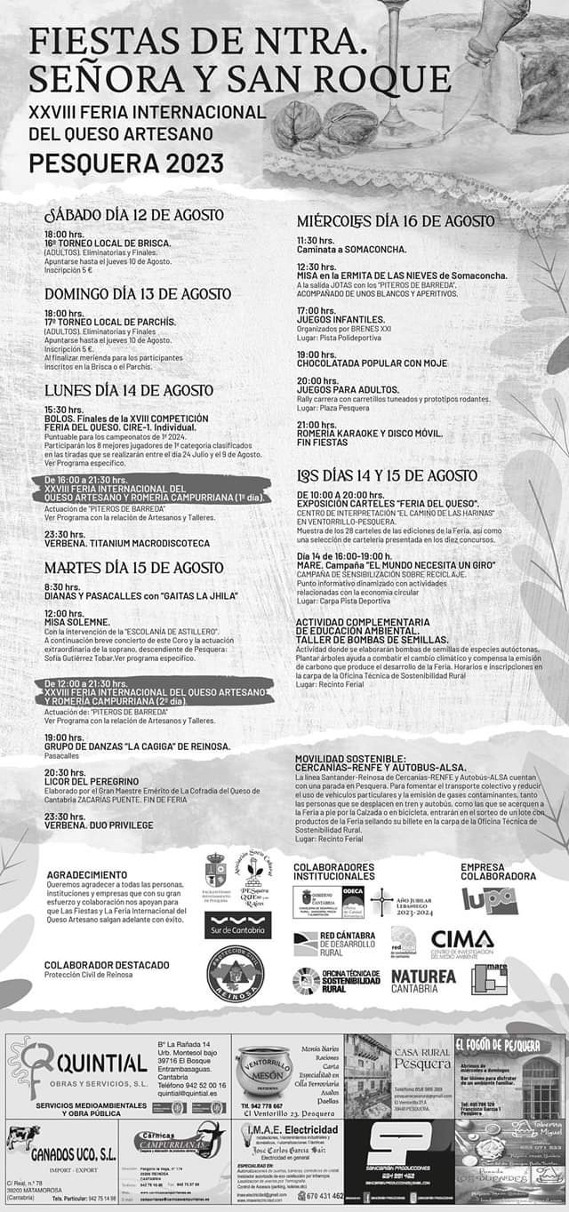 Fiestas de Ntra. Señora y San Roque Pesquera 2023