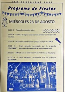 Fiestas San Bartolomé Argomilla 2023