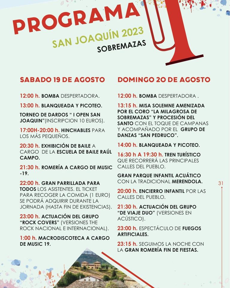Fiestas de San Joaquín Sobremazas 2023