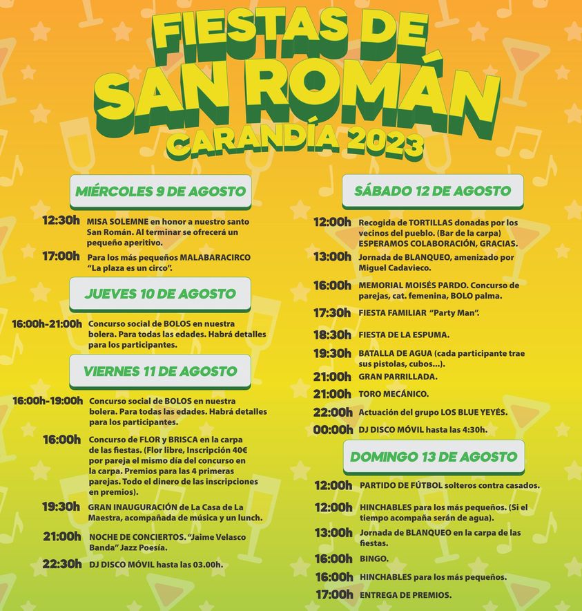 Fiestas de San Román Carandía 2023