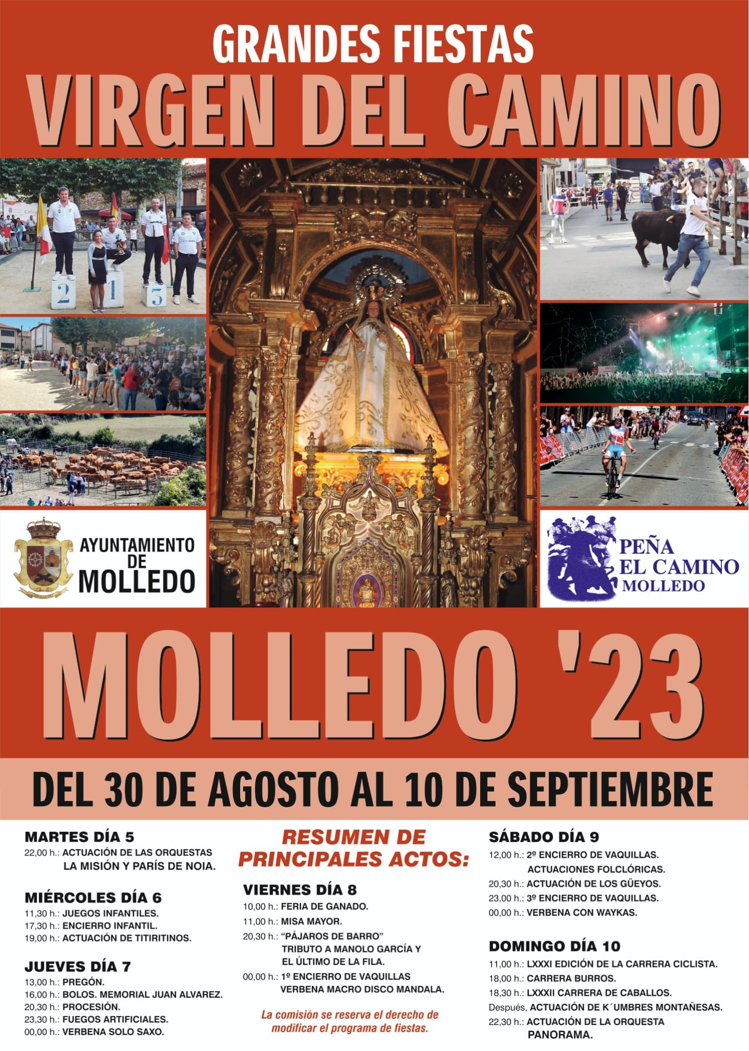 Grandes Fiestas de la Virgen del Camino Molledo 2023