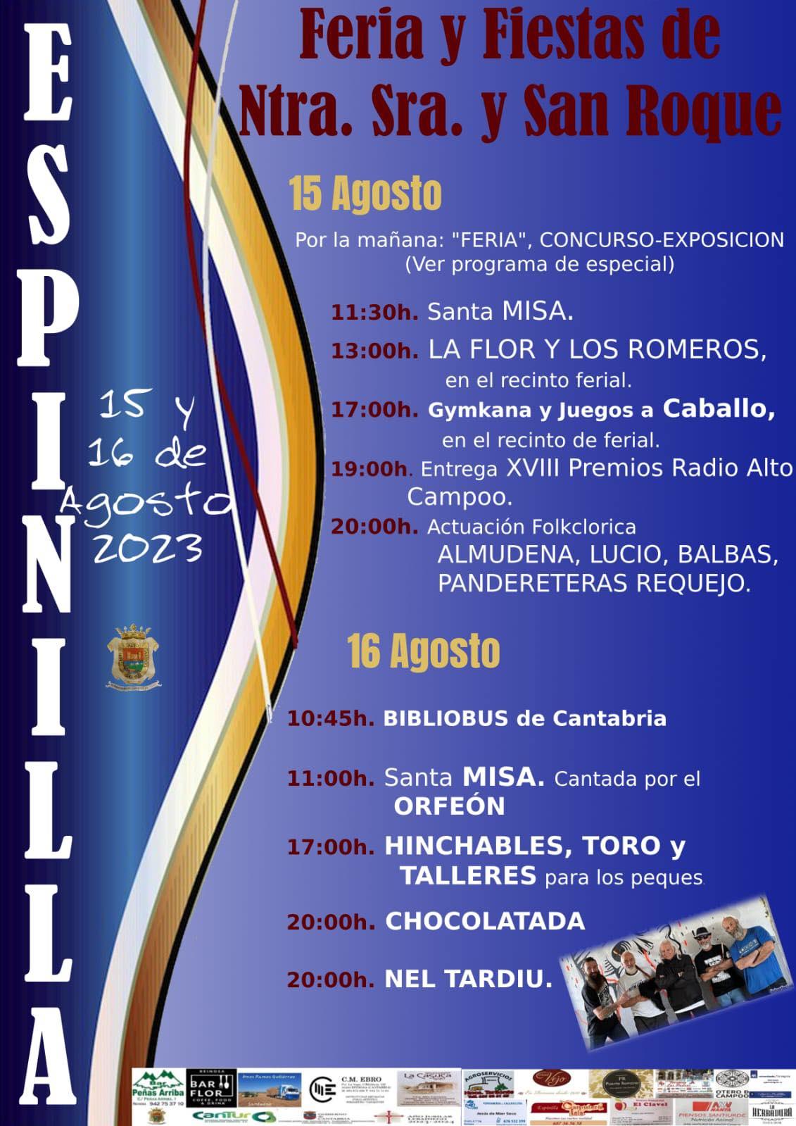 Fiestas de Ntra. Señora y San Roque Espinilla 2023