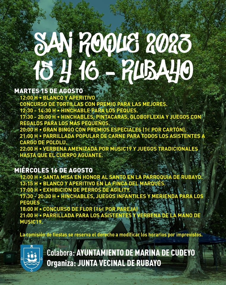 Fiestas de San Roque Rubayo 2023