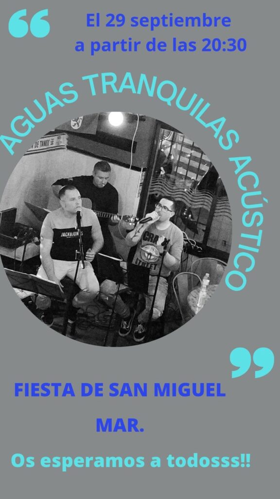 Concierto Aguas Tranquilas – 29 Septiembre