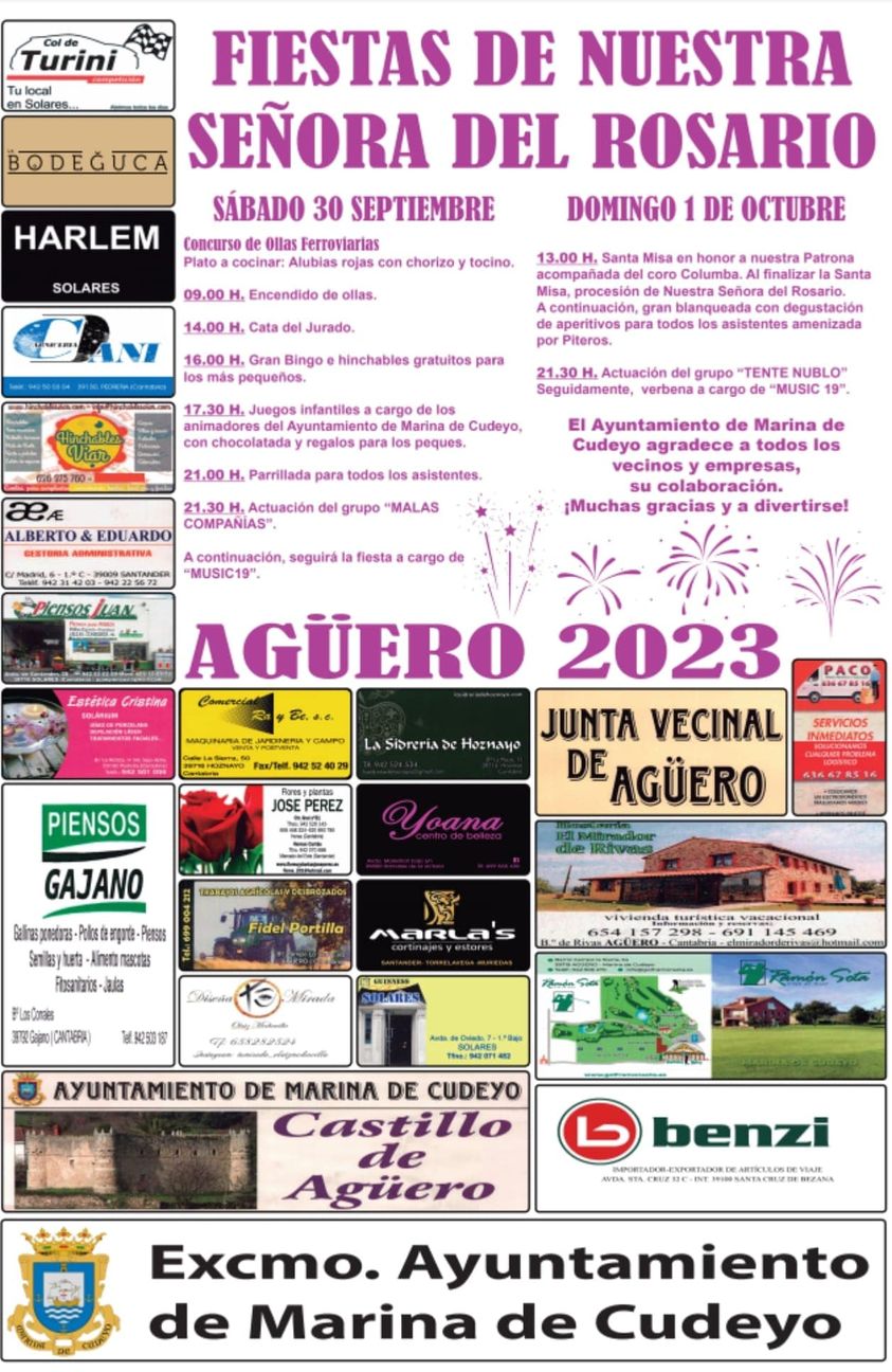 Fiestas de Nuestra Señora del Rosario Aguero 2023