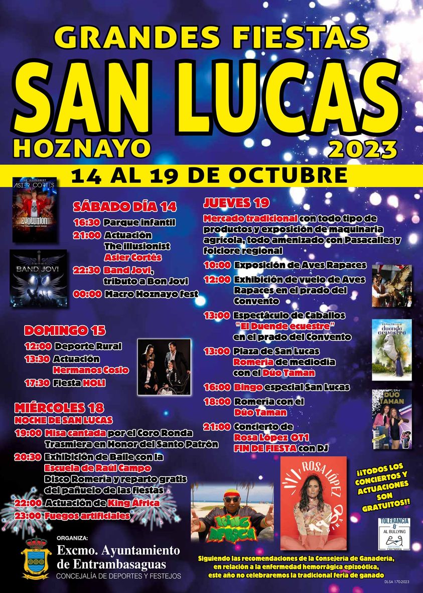 Grandes Fiestas de San Lucas Hoznayo 2023