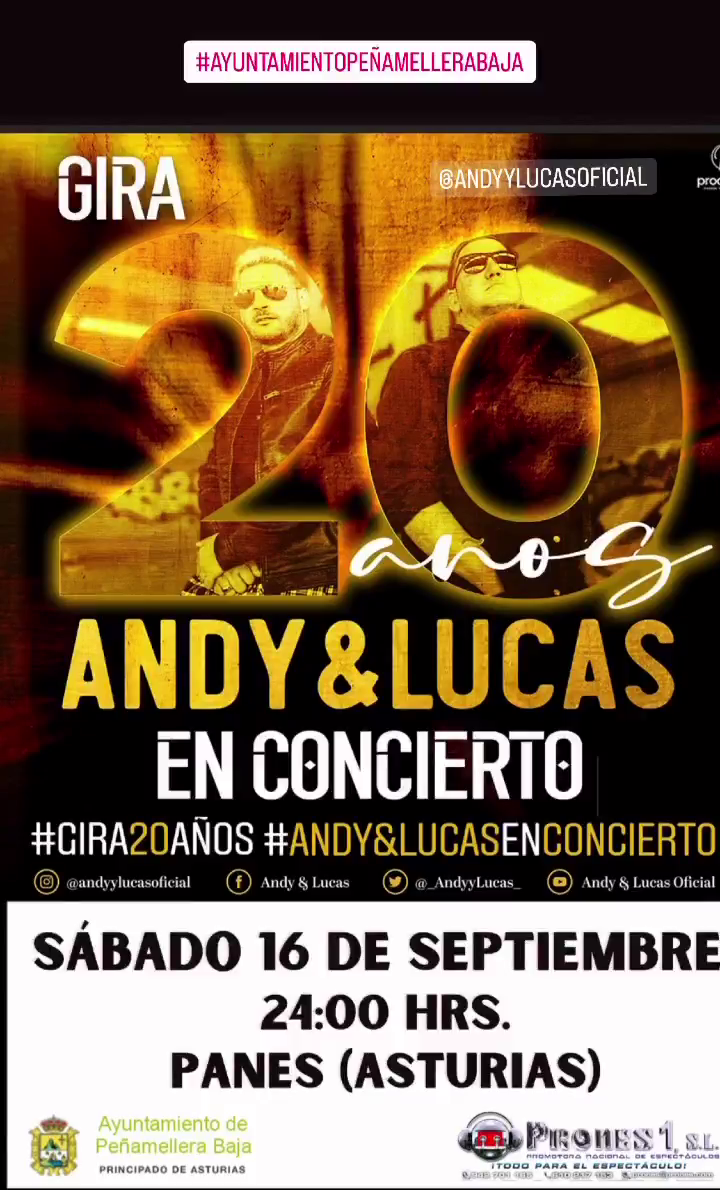 Concierto Andy & Lucas – Panes – 16 Septiembre