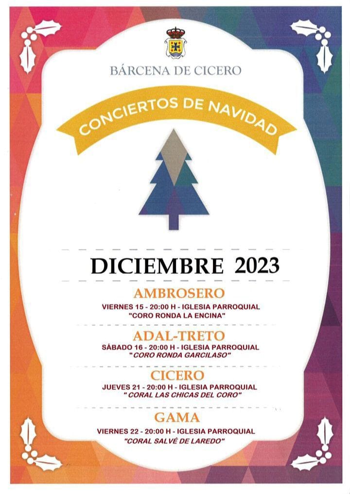 Conciertos Navidad Barcena de Cicero 2023