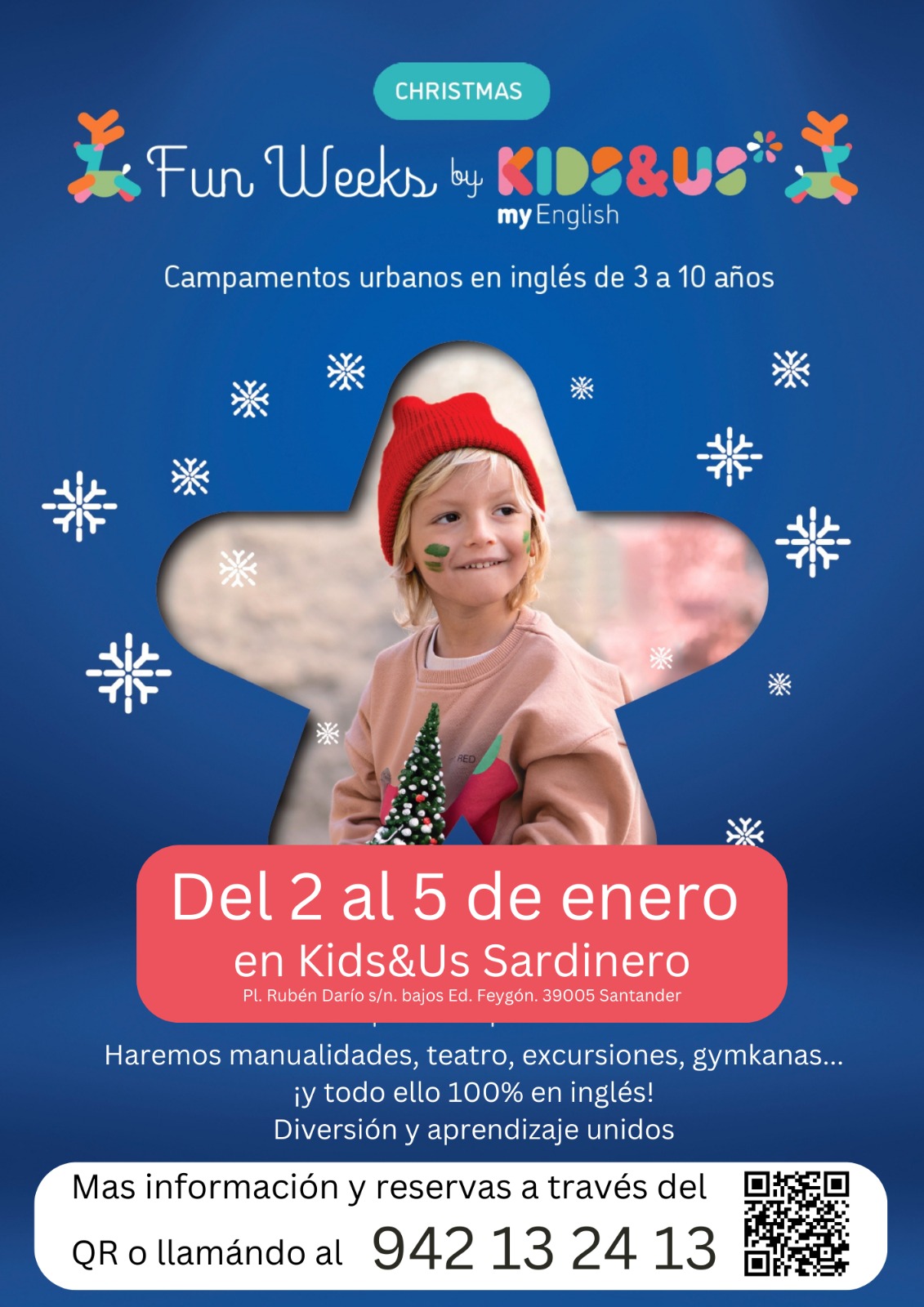 Campamento en inglés Christmas Fun Week de Kids&Us Santander