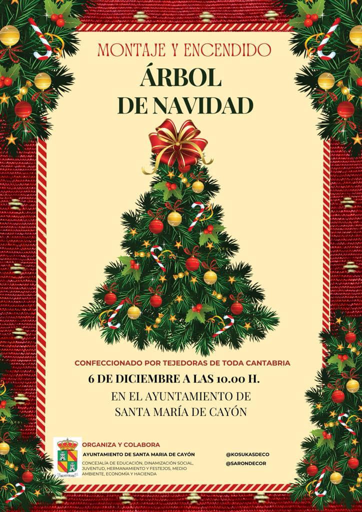 Montaje y Encendido Arbol de Navidad - Santa Maria de Cayon 2023
