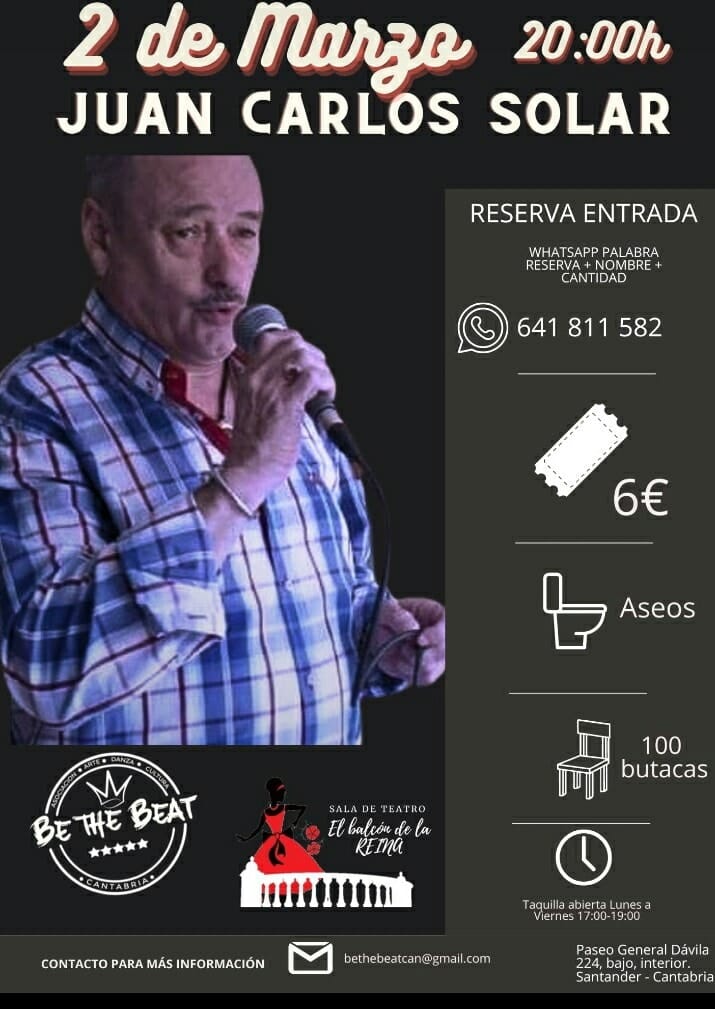 Concierto Juan Carlos Solar – 2 Marzo