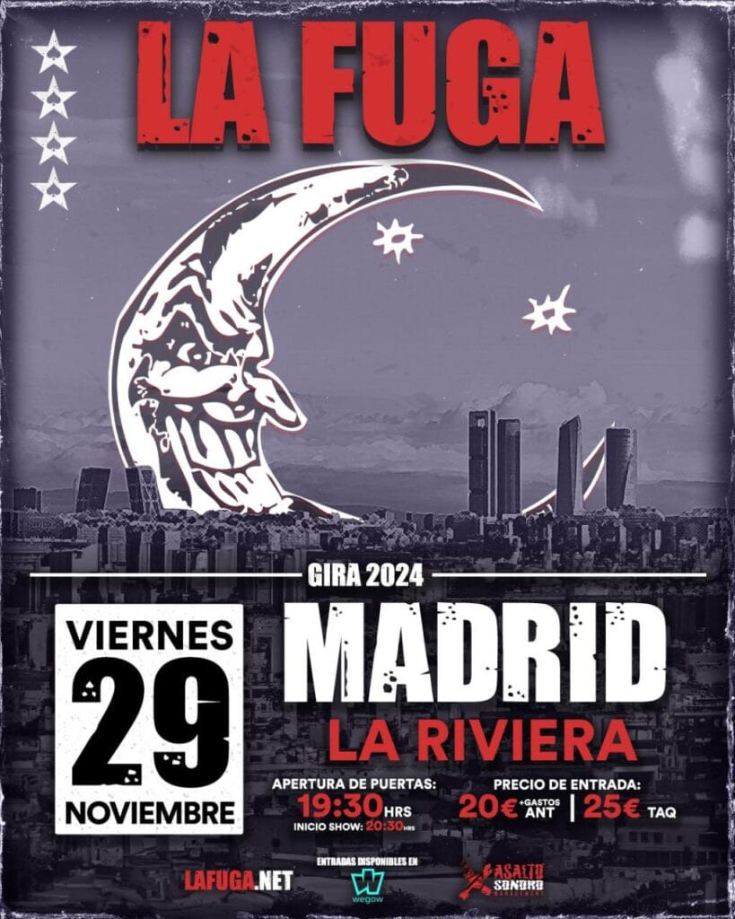 Concierto La Fuga – Madrid 29 Noviembre 2024