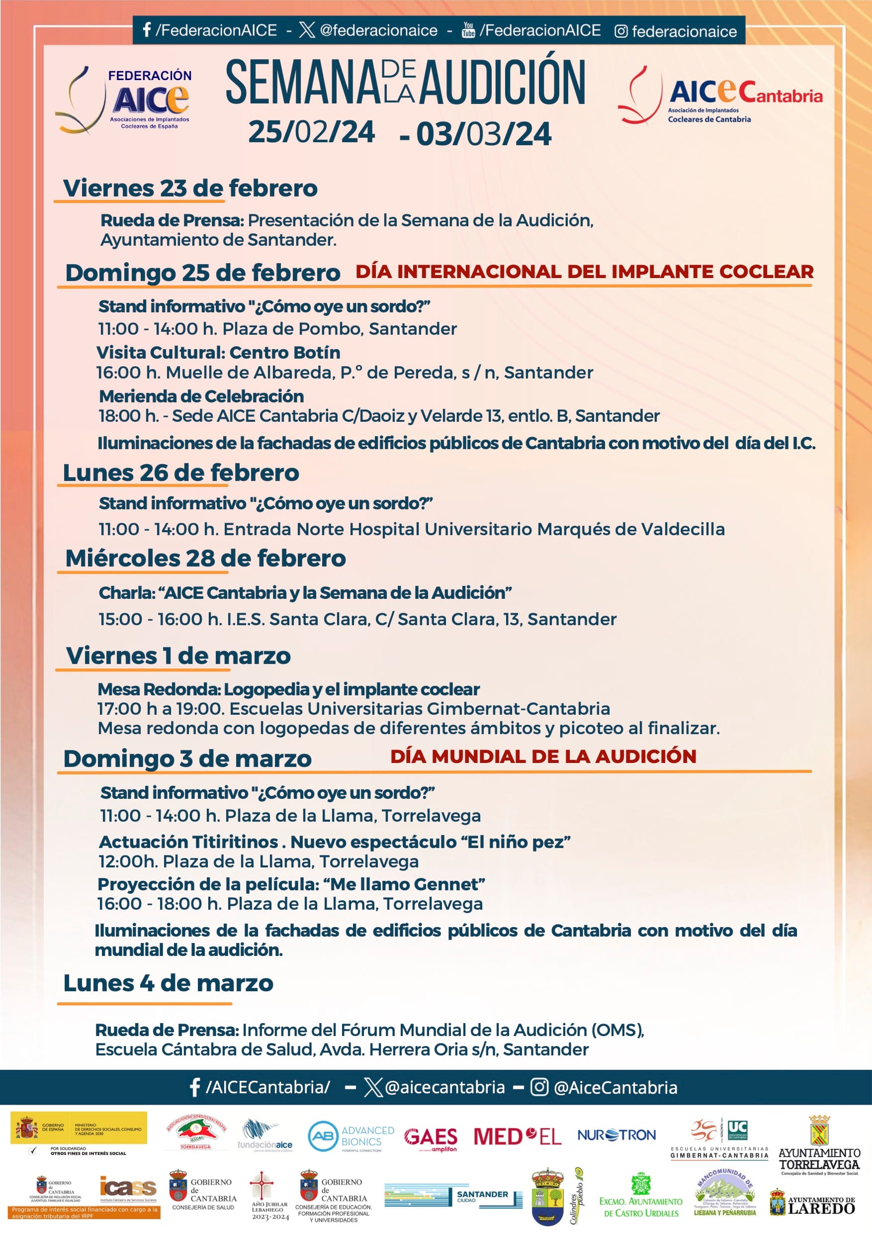 Charla – AICE Cantabria y la Semana de la Audición