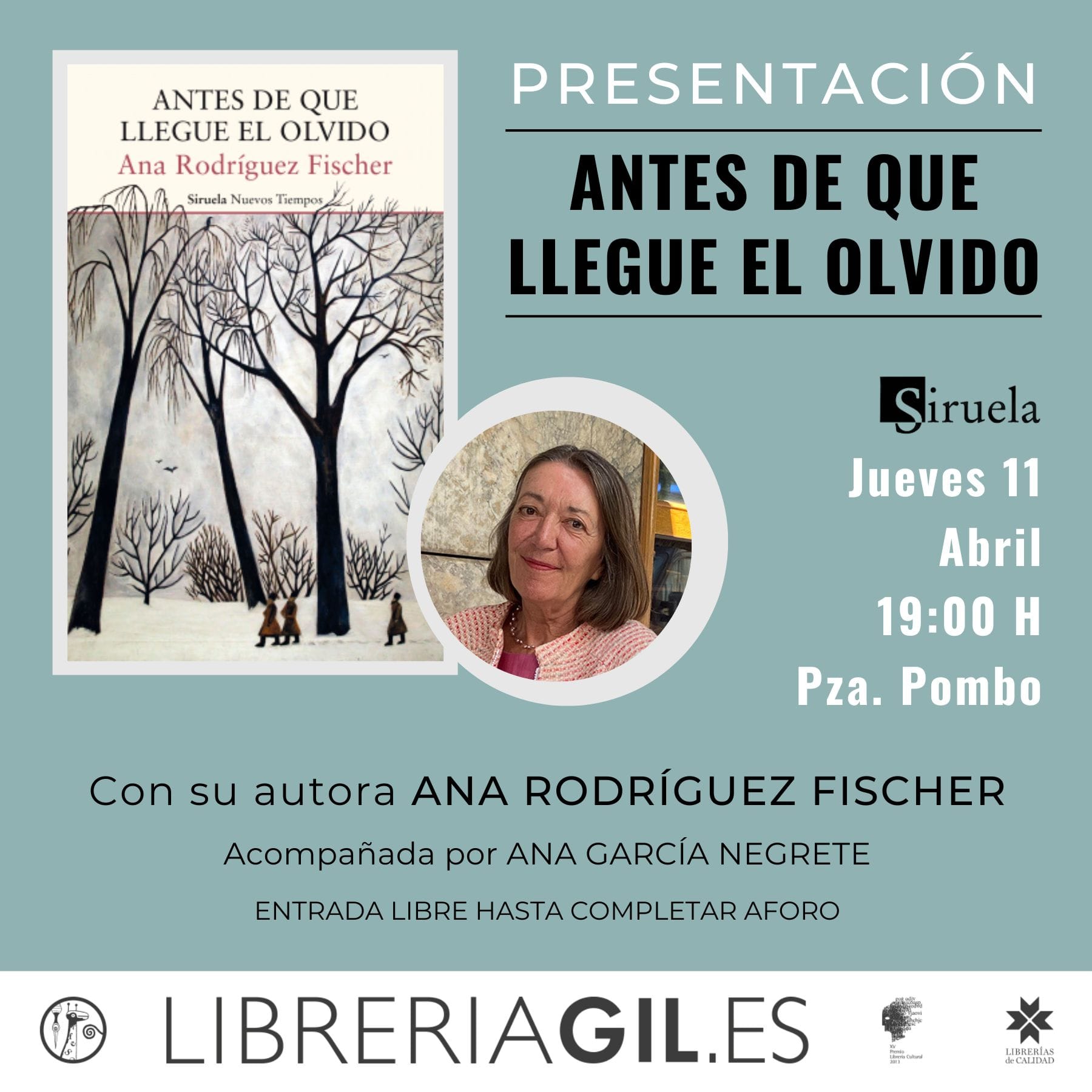 Presentación Libro – Antes de que llegue el olvido