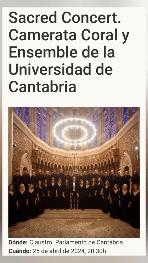 Concierto Camerata Coral – 25 Abril