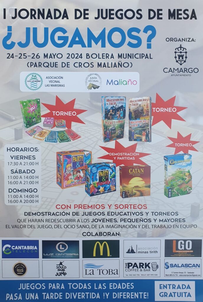 I JORNADAS DE JUEGOS DE MESA MALIAÑO