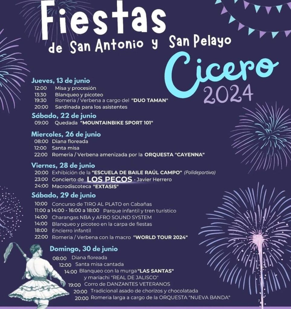 Fiestas de San Antonio y San Pelayo Cícero 2024