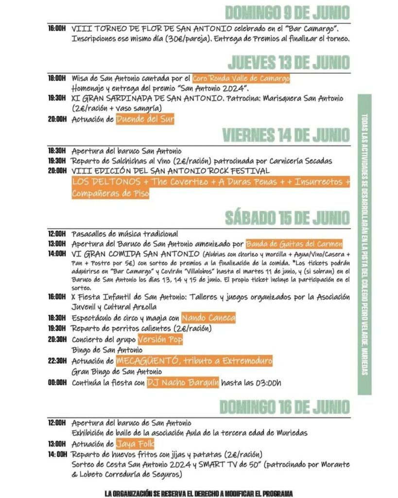 Fiestas de San Antonio Muriedas 2024
