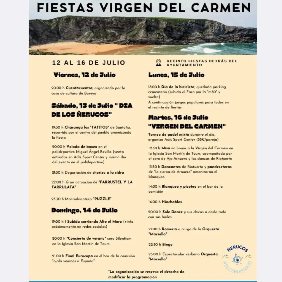 Fiestas de la Virgen del Carmen Ajo 2024